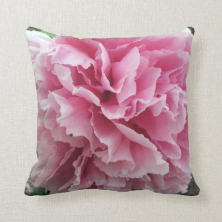 Pink Peony Throw Pillow