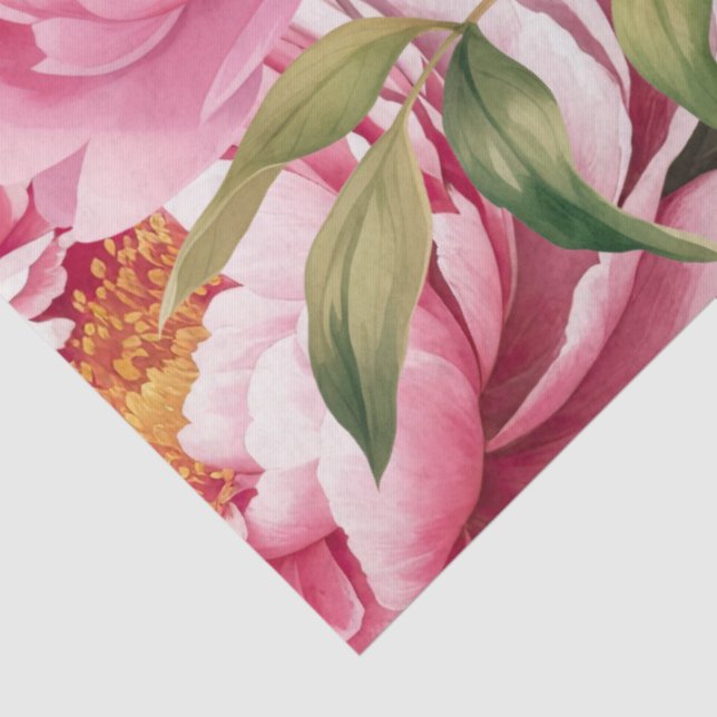 Pink Peony  Tissue Paper (Detail)