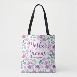 Pink Peony watercolor floral all-over pattern Tote Bag