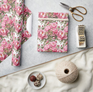 Pink Peony Wrapping Paper