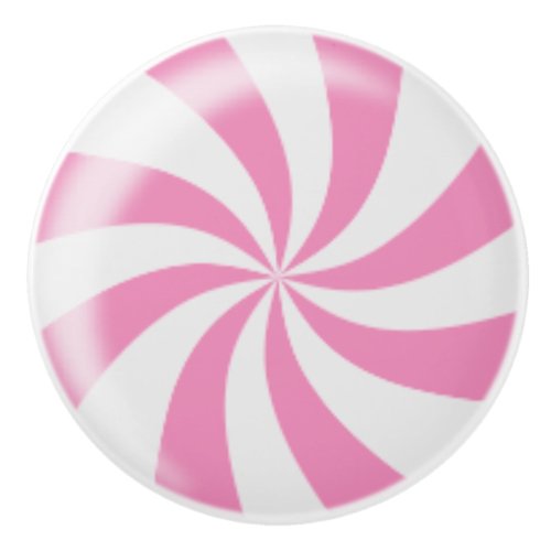 Pink Peppermint Candy Cabinet Knob Drawer Pull
