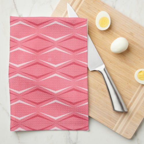 Pink Peppermint Mid Century Modern Holiday Kitchen Towel
