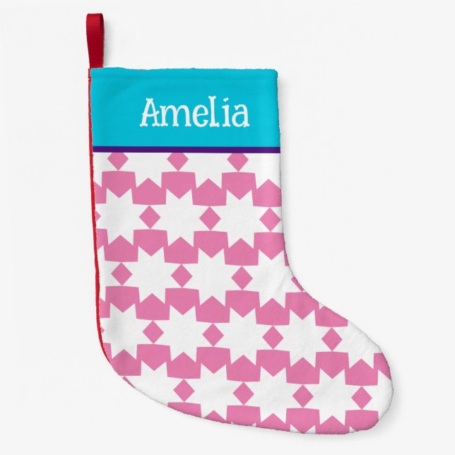 Pink Perfection Customized Christmas Stocking (Front)