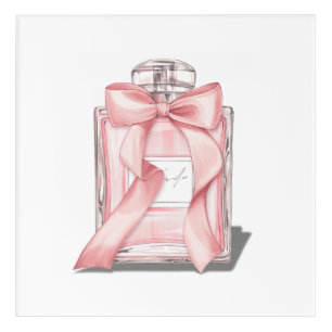 Pink Perfume Bottle Acrylic Wall Art