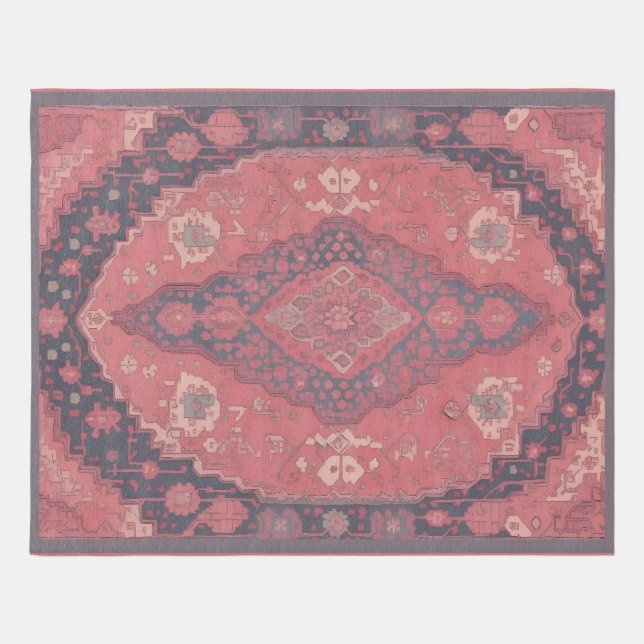 Pink Persian Rug - Abstract Pink Oriental Rug (Front)
