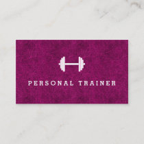 Pink Personal Trainer Fitness Business cards