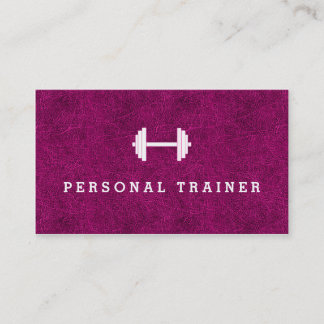 Pink Personal Trainer Fitness Business cards