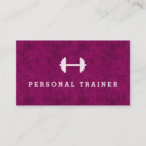 Pink Personal Trainer Fitness Business cards
