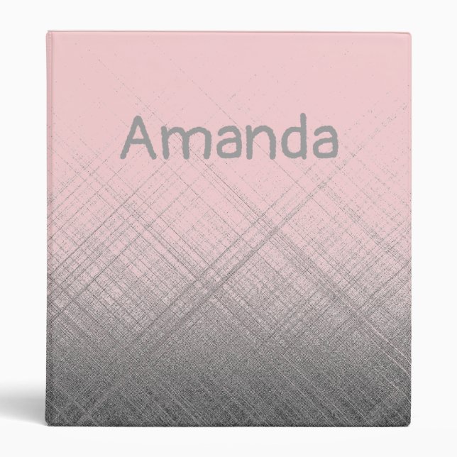 PINK - Personalizable 3 Ring Binder (Front)