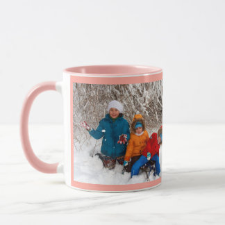 Pink Personalize Photo Template Gift Coffee Mug