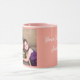 Pink Personalize PHOTO TEMPLATE Gift Coffee Mug