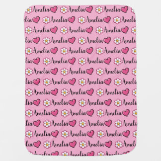 Pink Personalized Baby Name Blanket
