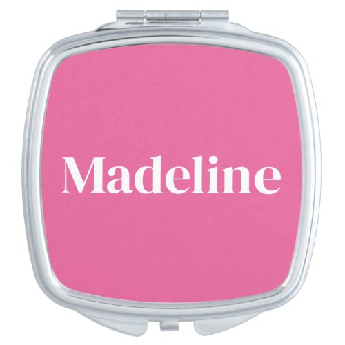 Pink Personalized Bachelorette Compact Mirror