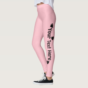 Pink Personalized Butterfly Name Leggings