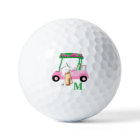 Pink Personalized Custom Golf Cart Clubs Monogram