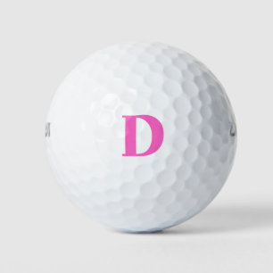 Pink Personalized Custom Monogram Golf Balls