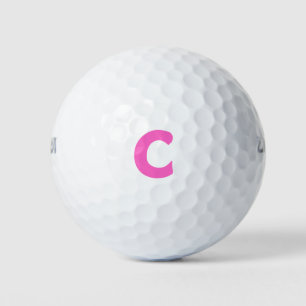 Pink Personalized Custom Monogram Golf Balls