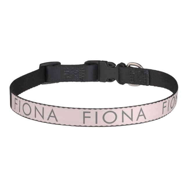 Pink Personalized Dog Collar (Front)