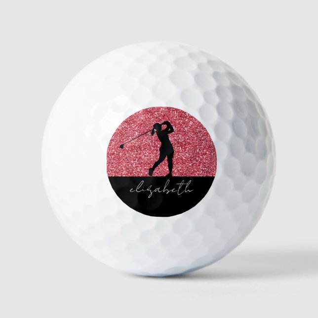 Pink Personalized Golf Balls (Front)