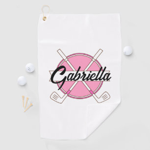 Pink Personalized Golf Monogram  Golf Towel