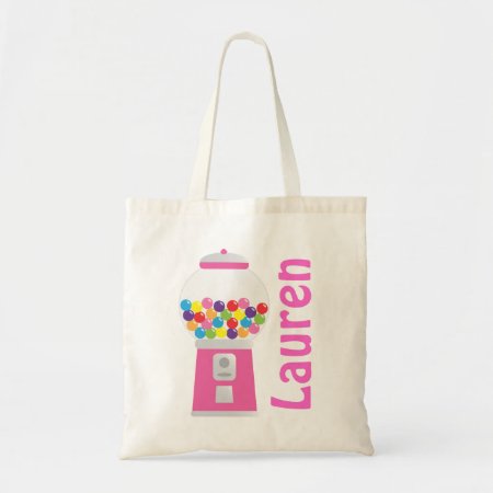 Pink Personalized Gumball Machine Bag