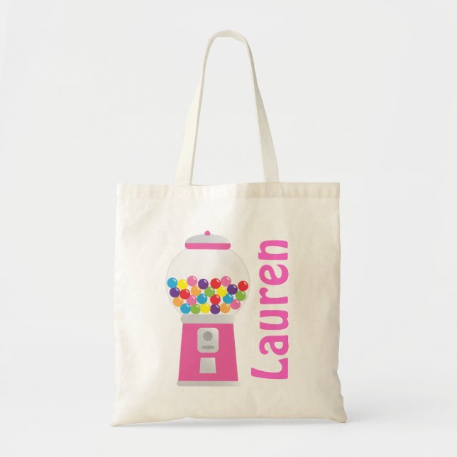Pink Personalized Gumball Machine Bag (Front)