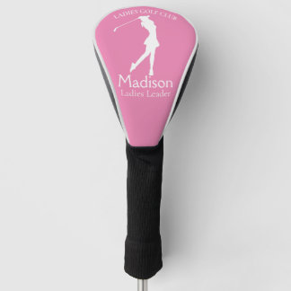 Pink Personalized Ladies Club Name Golf Head Cover