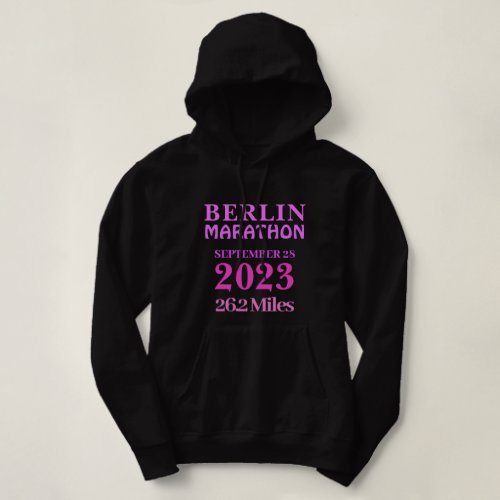 Pink Personalized Marathon Runner Custom Text Hoodie