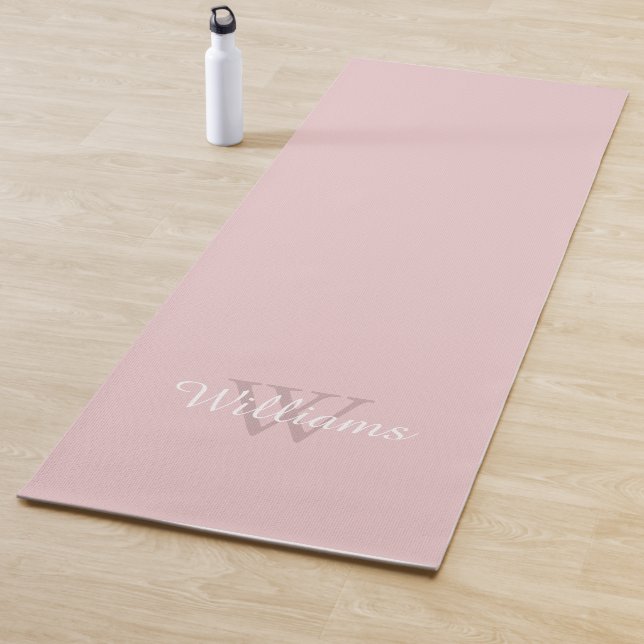 Pink Personalized Monogram Custom Name and Initial Yoga Mat (In Situ)