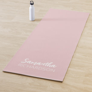 Pink Personalized Monogram Name Yoga Mat