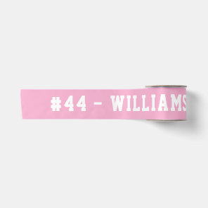 Pink Personalized Name and Number Homecoming Satin Ribbon