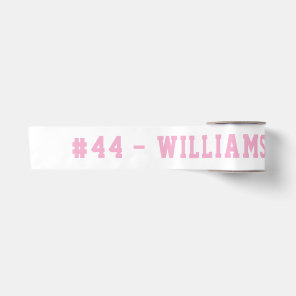 Pink Personalized Name and Number Homecoming Satin Ribbon