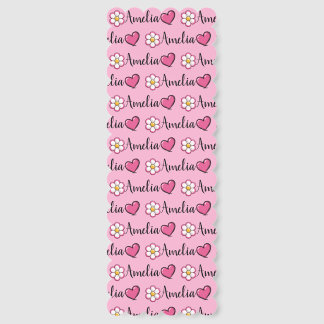 Pink Personalized Name Bookmarks