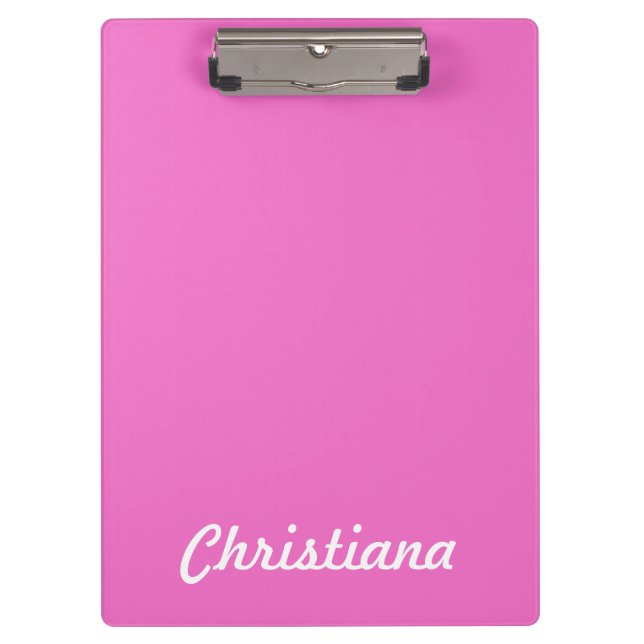 Pink Personalized Name Clipboard (Front)