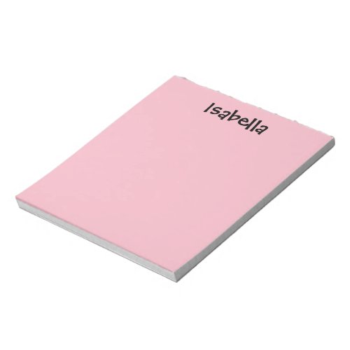 Pink Personalized Notepad