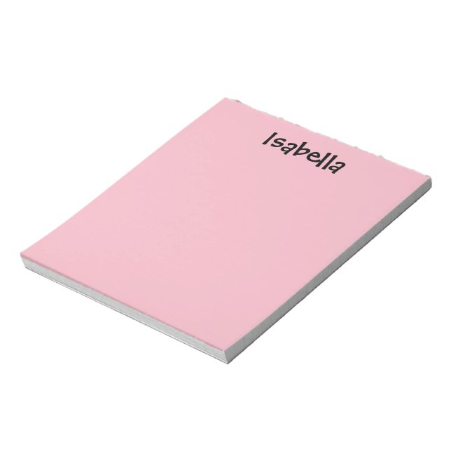 Pink Personalized Notepad (Rotated)