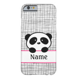 Pink Personalized Panda iPhone 6 Case