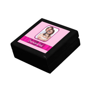 Pink personalized photo gift box