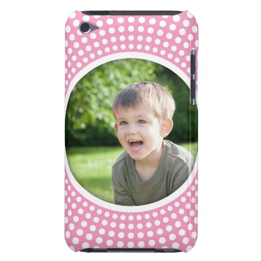 Pink personalized photo iPod touch case (Back)
