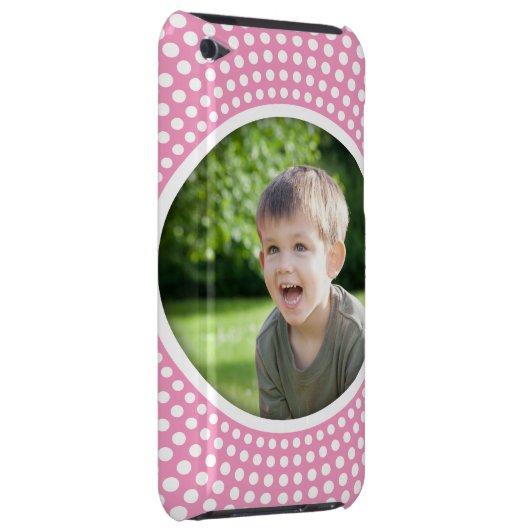 Pink personalized photo iPod touch case (Back/Right)