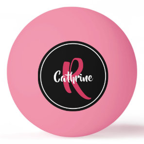 Pink Personalized Ping Pong Ball