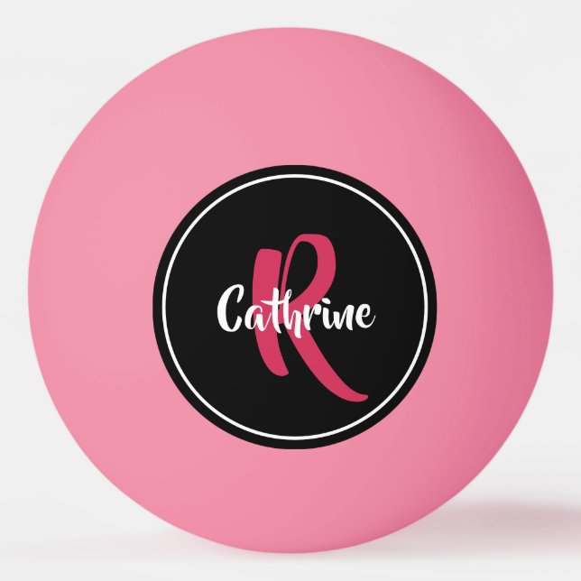 Pink Personalized Ping Pong Ball (Back)