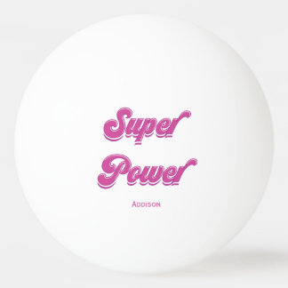 Pink Personalized Ping Pong Balls Super Power
