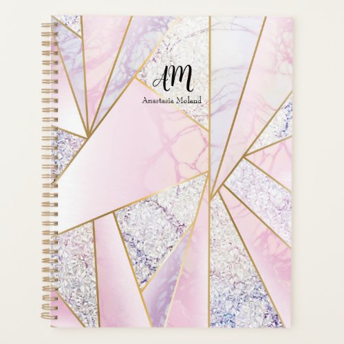 Pink Personalized Planner Modern business planner