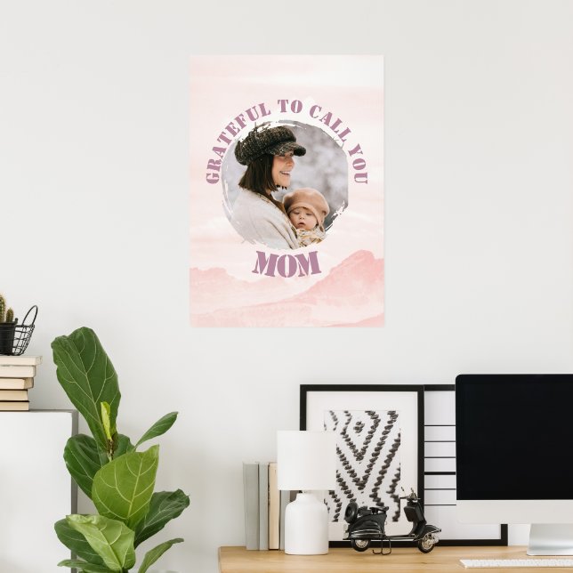 Pink Personalized Poster for Mom (Home Office)