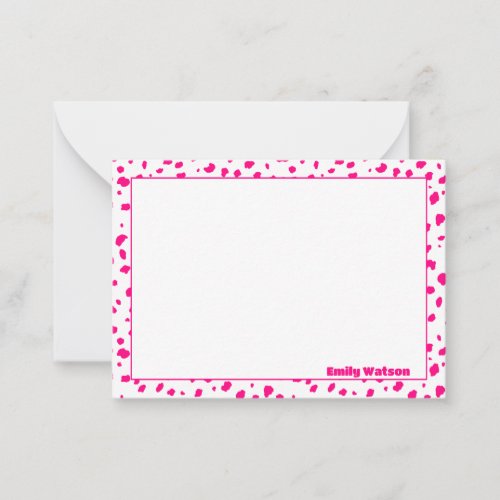 Pink Personalized Preppy Note Cards