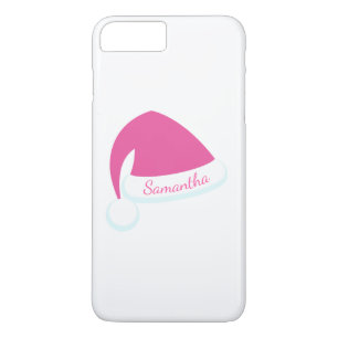 Pink Personalized Santa Hat iPhone 7 iPhone 8 Plus/7 Plus Case