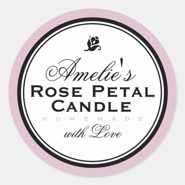 PINK | PERSONALIZED SOAP & CANDLE STICKER (Front)