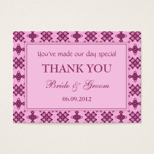 Pink Personalized Wedding Favor Gift Tags