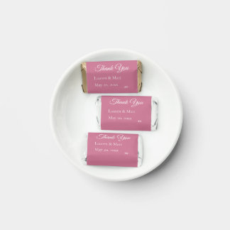 Pink Personalized Wedding Hershey's Miniatures 